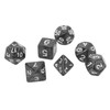 35Pcs Plastic Dice Kit Pearl Pattern White Numbers Polyhedral Dices