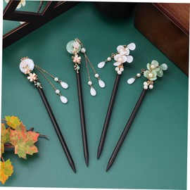 Baluue 4 Pc Chinese Hair Sticks Wooden Hair Stick Pins Hair Stick Chopsticks for Women Hair Stick Pins for Buns Versatile Hair Accessories Present Set