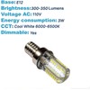 HQRP 2-Pack E12 Candelabra Base 64 SMD3014 LED Bulbs AC