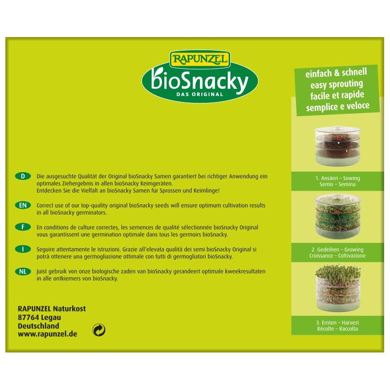 Rapunzel BioSnacky Original Germination Device (1 x 1 Piece)