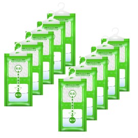 Ruikdly Pack of 10 Wardrobe Moisture Absorber 50 g Moisture Absorber Dehumidifier Cabinet for Hanging Dehumidification Bag Set for Moisture, Mould in Bedroom, Bathroom