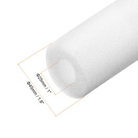 MECCANIXITY 4pcs Pipe Insulation Foam Tubes Pipe Lagging 25mm(1 Inch) ID 45mm OD 3ft Freeze Protection for Copper Pipe, White