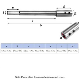 254 mm Extra Long Drill Bit Extension for Round or Hexagonal Shafts Forstner Drill Bit with 3/8 Inch Shank, Extension Shaft Extension Shank For Extra Deep Hole Milling and Breakthroughs