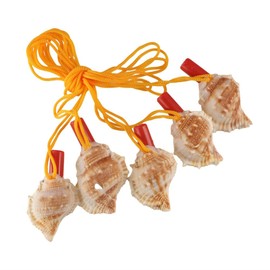 zaoalife 5Pcs Natural Conch Whistle Instruments Whistles, Creative Small Conch Whistle Life Saving Survival Tool