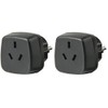 Pack of 2 Brennenstuhl travel plugs/adapters Australia, China - earthing