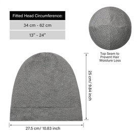 Gorro de dormir de satén de seda para hombre, 4 piezas, gorro de dormir de noche, regalo para novio, marido y papá, Negro, Gris, Talla única