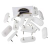 Adsamm® 16 x Plastic Gliders with 2 Nails / White