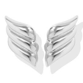 Chunky Gold Wing Earrings for Women Trendy Gold Square Earrings Chunky Feather Stud Earrings Gold Statement Earrings Dainty Gold Jewelry for Women Girls Gifts