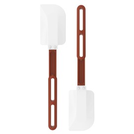 High Heat Resistant Silicone Spatulas, 13-1/2" Commercial Spatula 500°F Heat-Resistant Heavy Duty Spatula Non-Stick Scraper, Ideal for Baking/Cooking/Mixing, Commercial Dishwasher Safe, Set of 2