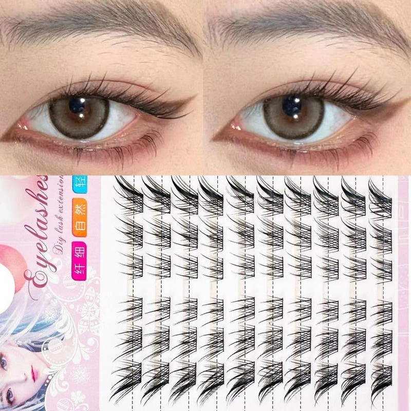 3D Cat Eye Natural Rush Cartoon Fox Cluster DIY Lash