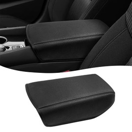 Eaglecover Center Console Cover for Nissan Maxima 2016-2023, Vinyl Leather Middle Console Protector Pad, Armrest Lid Accessories, Anti-Scratch, Black-Gray Stitching