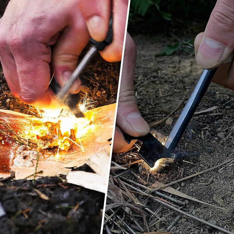 2 Pieces Flint Rods,Camping Outdoor Flint, Fire Starter, with Magnesium