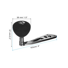 PATIKIL Baitcasting Power Handle, Metal Fishing Reel Handle EVA Knob Grip Replacement Parts for Rocker Arm Accessories, Silver