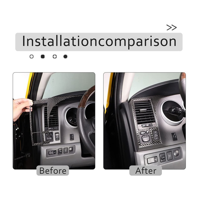 HIRUFAIT Dashboard Panel Sticker Trim for Toyota Tundra 2007-2013 Center