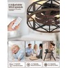 Caged Ceiling Fan with Light and Remote, 20" Low Profile