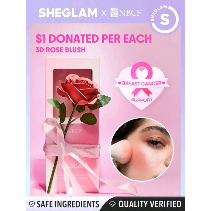 Sheglam Rubor En Polvo En Diseño De Rosa Tono Del
