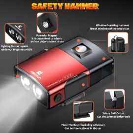 SMOSUN Window Breaker - Upgraded Safe Hammer Glass Breaker Unde 3 in 1 Glass Breaker fo