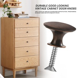 Yutherfur 12PCS Vintage Cabinet Knobs Red Bronze Drawer Knobs 30mm Round Furniture Door Knobs Kitchen Cupboard Handles