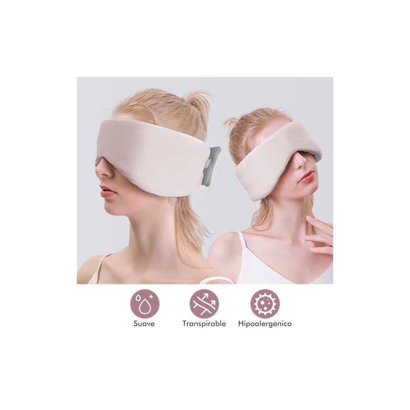 Antifaz para Dormir, Disponible a Doble Cara, Suave y Cómoda,
