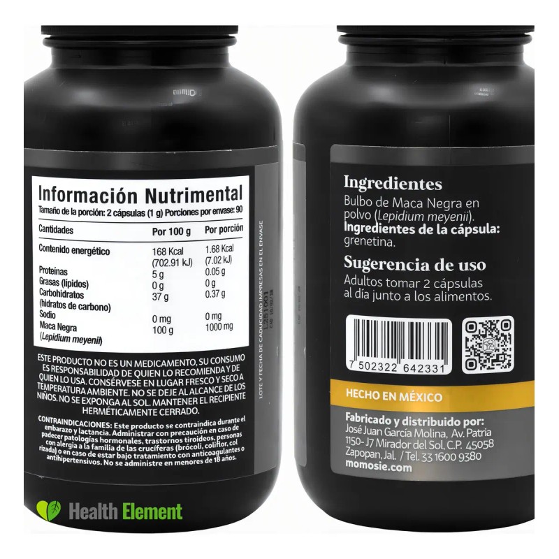 Maca Negra Momosie Salud Masculina Cápsulas