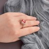 Yoursfs 4.5Ct Big Red Crystal Rings For Women Wedding 18k