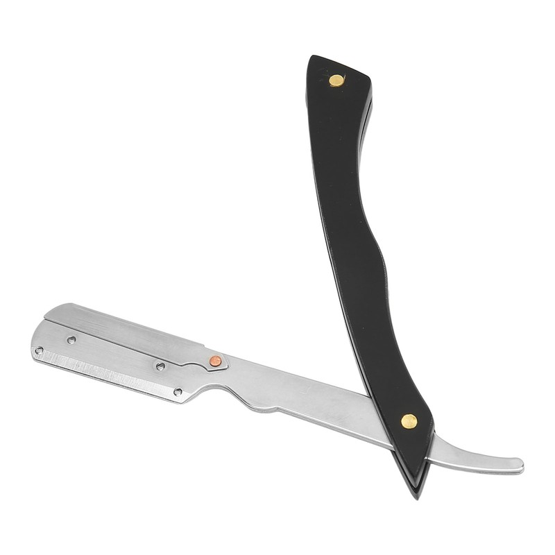 Foldable Beard Clipper Handle Reusable Stainless Steel Safety Manual Straight