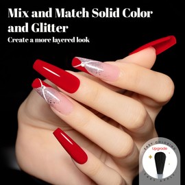 YTD Likomey Gel Nail Polish,15ml Bright Red UV Nails Gel,Christmas Winter Salon Home DIY Nail Art Manicure and Pedicure Gel Varnish,CS446