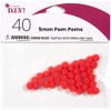 Cousin DIY Red 5mm Poms, 40 Pack