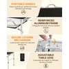 Sportneer Folding Table: Adjustable Height Camping Essentials 35.4" L x