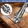 Flintronic Four-Flute Drill Bit Set, 5PCS Four Blade Serrated Eccentric