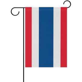 Mflagperft Thailand Garden Flags 12 x 18 Inches Double Sided Vivid Color and Fade Proof Small Thai Yard Flags for Indoor and Outdoor Decorations (Thailand)