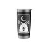 Tarot Card Vintage Crescent Moon Samoyed Dog Mom Stainless Steel