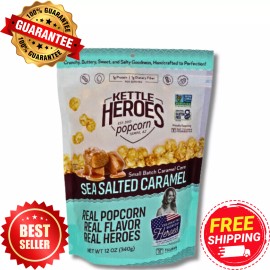 Kettle Heroes Sea Salted Caramel Popcorn 12 OZ LIMITED NEW US Made (PACK OF 6)