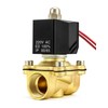 QWORK DN20 Solenoid Valve 220 V 3/4 Inch G Brass