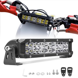 Lumimotor 6 Inch Motorcycle Dirt Bike Light Bar, 7000LM Spot Flood Combo LED Off Road Driving Fog Light bar for ATV UTV Electric Dirt Bike E-Bike Minibike Motorcycle Truck