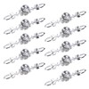 BSTKEY 10 Pack Crystal Drawer Knobs with Silver Plate -