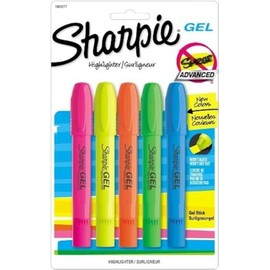 Sharpie Accent Gel Highlighters, 5 Colored Highlighters (1803277) Office Supply Product