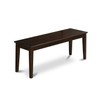 Capri bench with wood seat in Oak Finish
