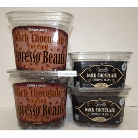Trader Joe’s & Choceur Dark Chocolate Covered Espresso Beans (4 Tubs)