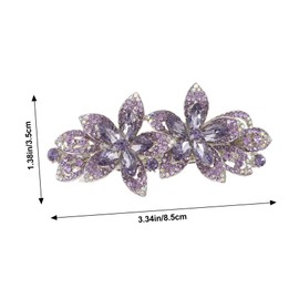 WOONEKY Rhinestone Flower Hair Clip for Women Durable Decorative Metal Hair Accessory with Unique Design for Everyday Use and Special Occasions Sturdy and
