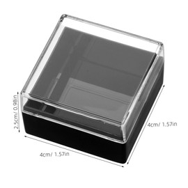 DOITOOL 6Pcs Transparent Specimen Storage Boxes Durable Display Case for Crystals Gemstones and Collectibles Compact for Easy Carrying and Home Decoration