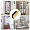 UFURMATE 4Pcs Gold Glass Finger Pull Handles for Drawer, Cupboard,