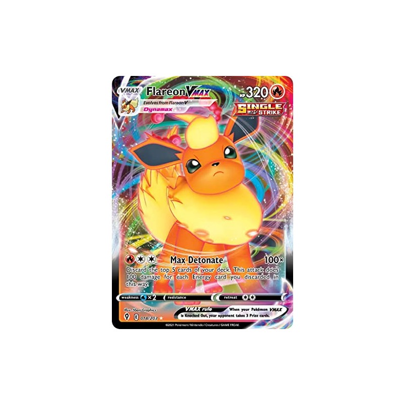 Flareon VMAX - 018/203 - Near Mint/Mint