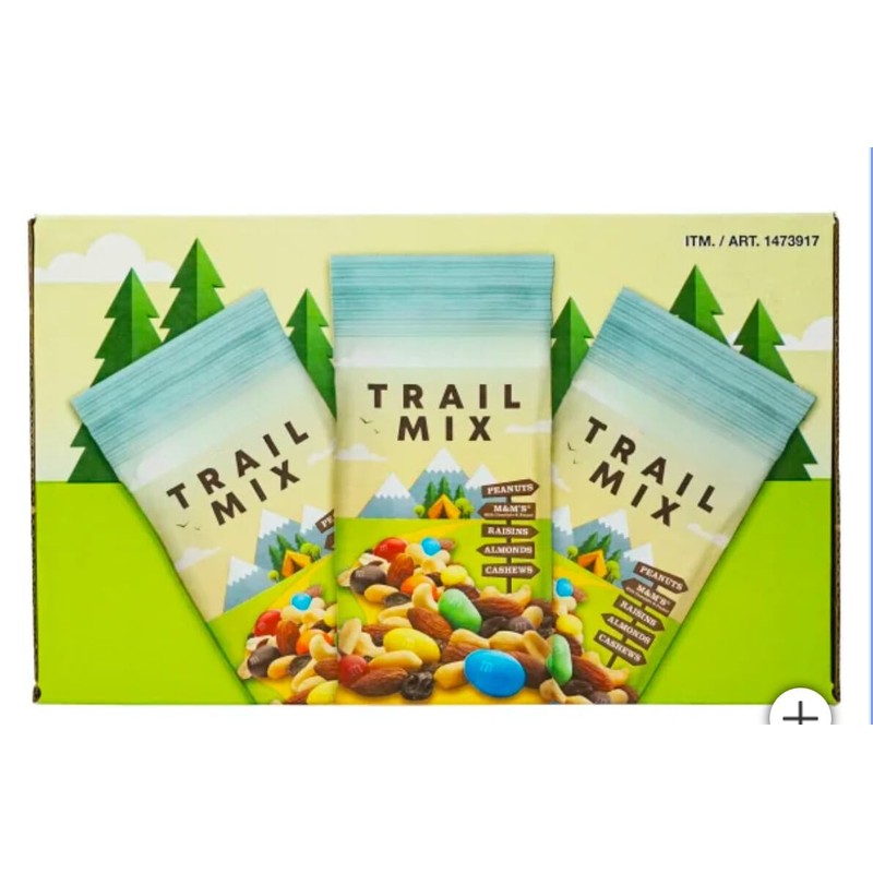 Trail Mix Snack Packs - Peanuts, Almonds, Cashews, Raisins, Chocolate,