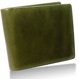 Tochigi Leather TGS-3361 Men's Bi-Fold Wallet, Inner LF, Coin Purse, Genuine Leather, Made in Japan, Bill Holder, Multi-Storage, green