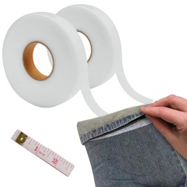 Miionwii 2 Pcs Wonder Web Hemming Tape 128 Metres, Hem Tape Iron on 140 Yards, 2cm Wide No Sewing Iron on Tape Roll Fabric Fusing Tape for DIY Crafts, Attaching Badges, Trouser and Clothing Repairs
