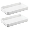 iDesign Steel Vanity Bathroom Organization and Storage-Set of 2-White Towel