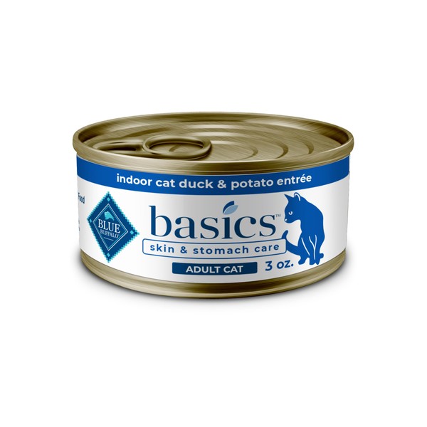 Blue Buffalo Basics Grain-Free Wet Cat Food, Skin & Stomach