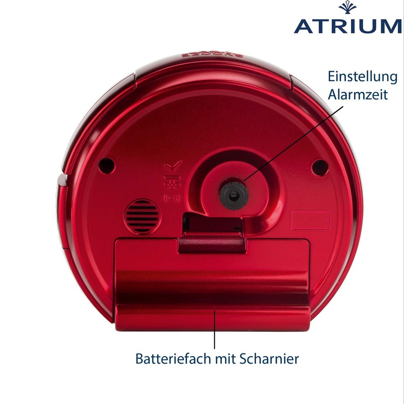 Atrium Wecker Analog Quarz ohne Ticken mit Licht und Snooze