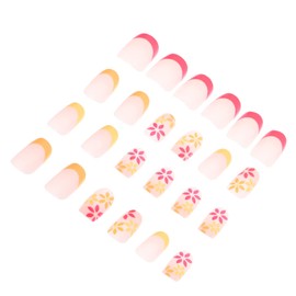 minkissy Women Fake Nails Decorative Press Nail Tips Stylish Glue for Party Daily Use